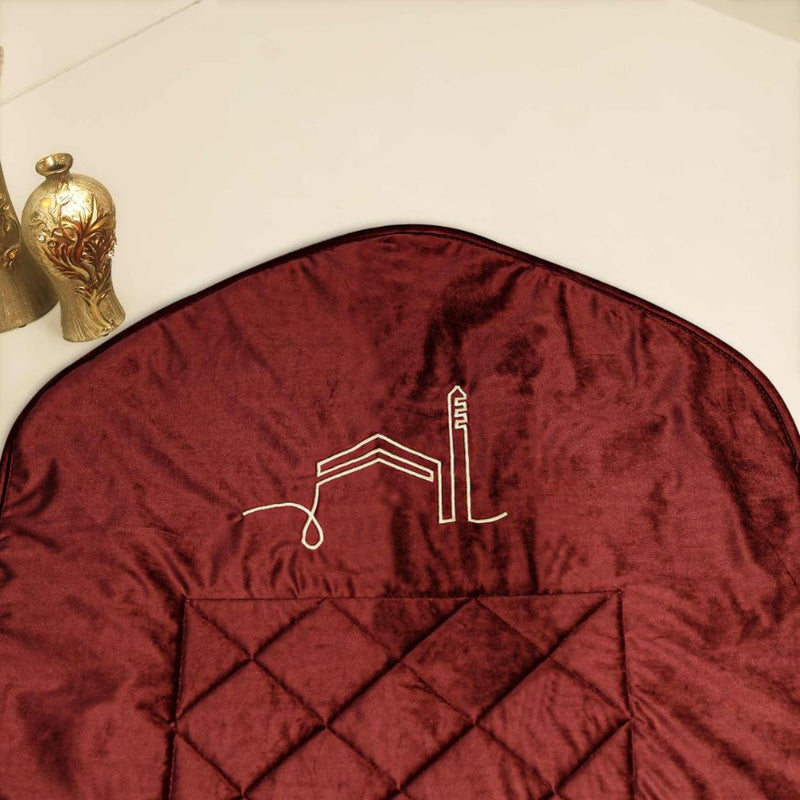 kaaba embroidered prayer mat