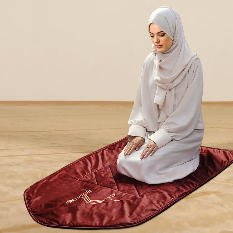 kaaba embroidered prayer mat