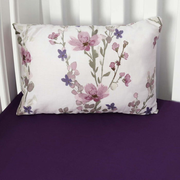 violet flowers baby bedsheet pillow
