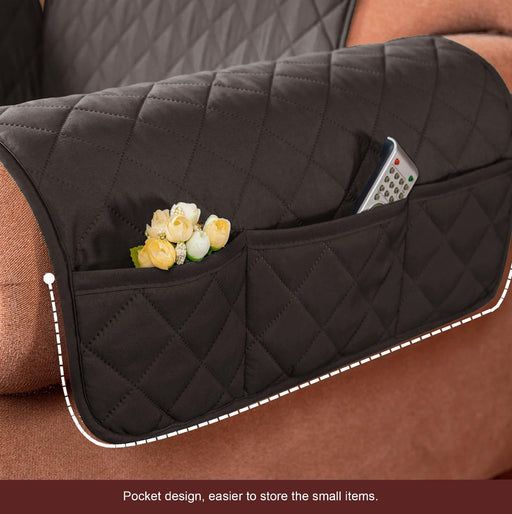 waterproof ultrasonic quilted sofa cover cocoa brown