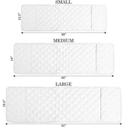 waterproof quilted microwave oven cover white