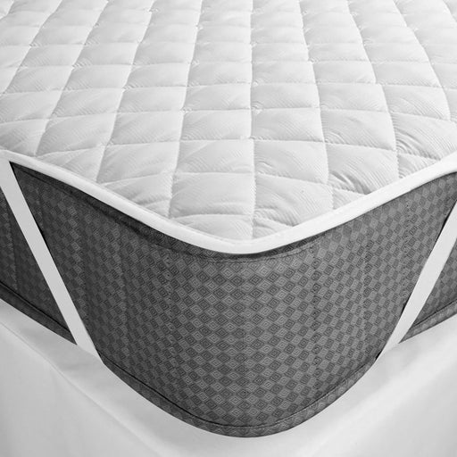 waterproof quilted mattress protectors with elastic strap white