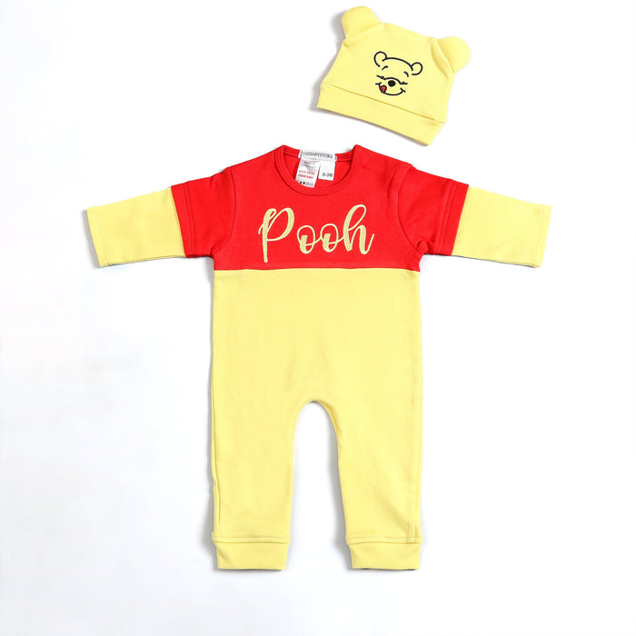 Winnie the Pooh Embroidered Romper Set