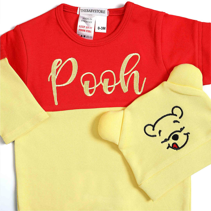 Winnie the Pooh Embroidered Romper Set