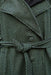 winter wool olive printed double breasted coat abaya and hijaab