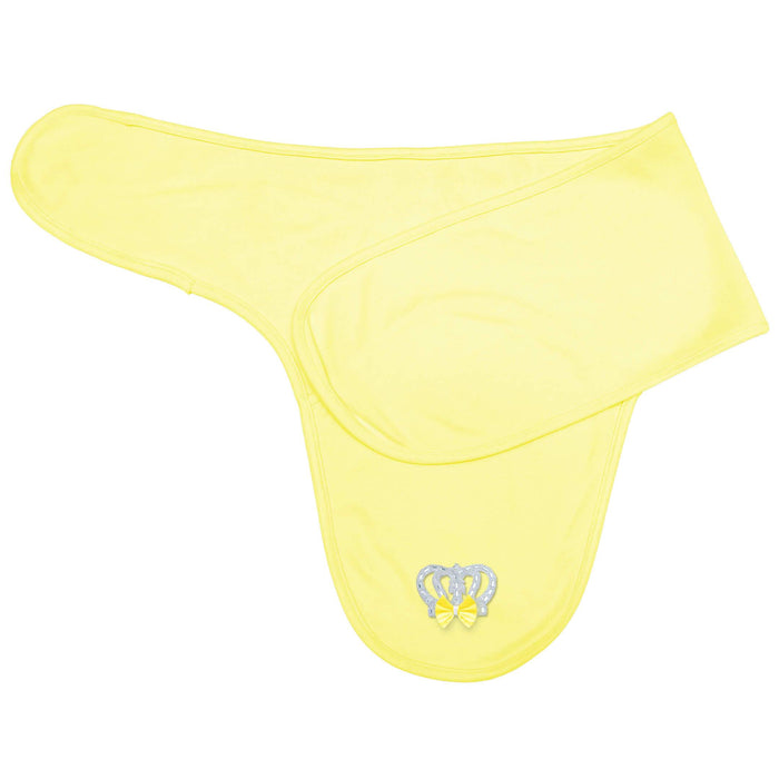 prince crown white baby swaddle