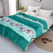 floral print embossed fleece blanket