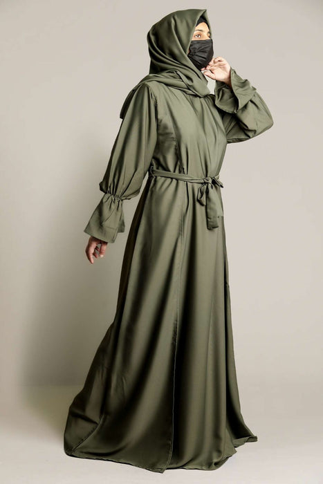 double seam stitched abaya