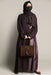 front cut crushed pleated abaya