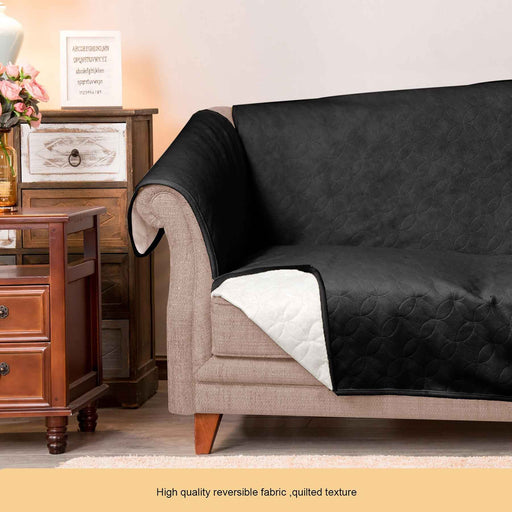 copy of black roses quilted sofa cover set