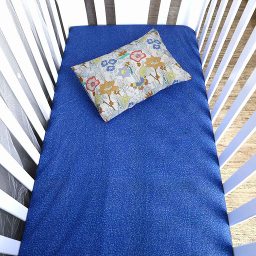 bedrock blue baby bedsheet pillow