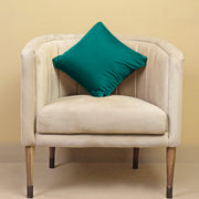 velvet cushion cover bottle green