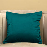 velvet cushion cover bottle green