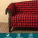 buffalo print quilted sofa cover set
