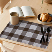 checkered brown style placemat