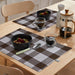 checkered brown style placemat