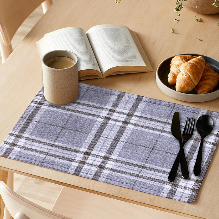 checkered grey style placemat