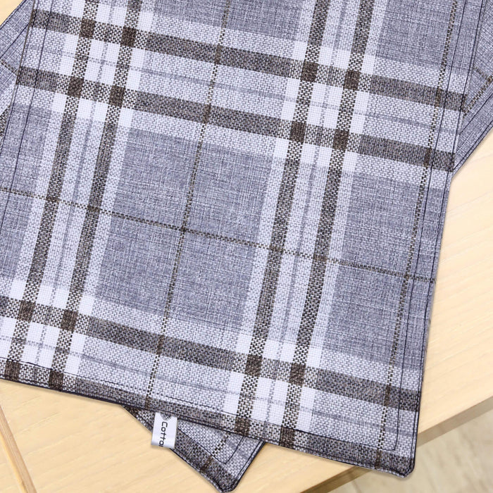 checkered grey style placemat