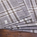 checkered grey style placemat table runner