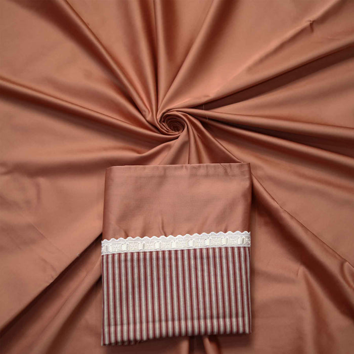 rust patch lace single bedsheet