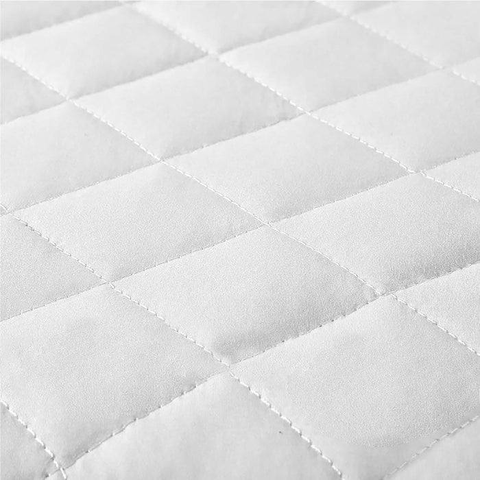plain waterproof quilted mattress protectors with elastic strap white