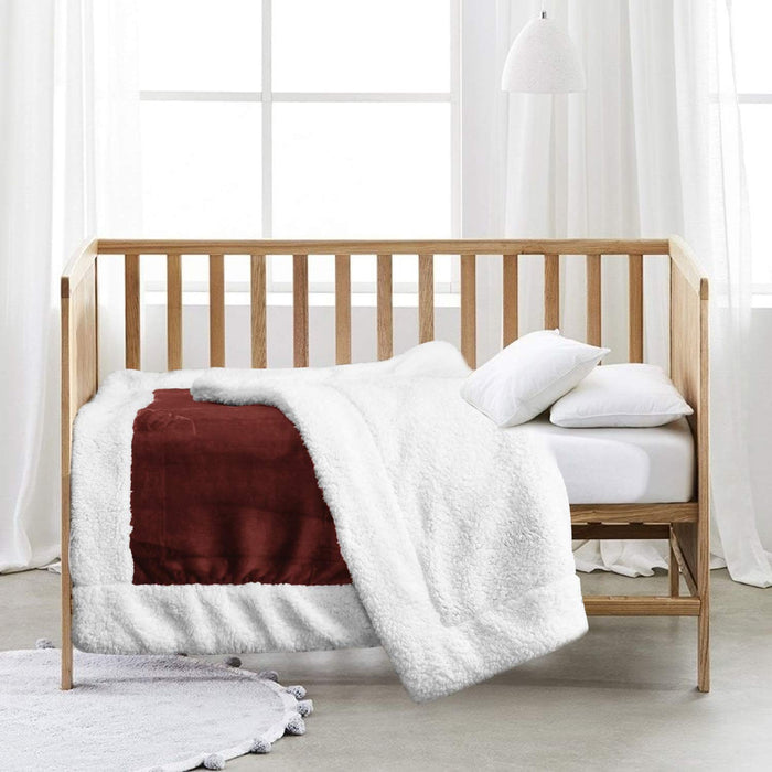 border plush fleece sherpa blanket