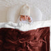 border plush fleece sherpa blanket