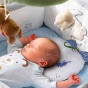 blue dino head shaping cushion