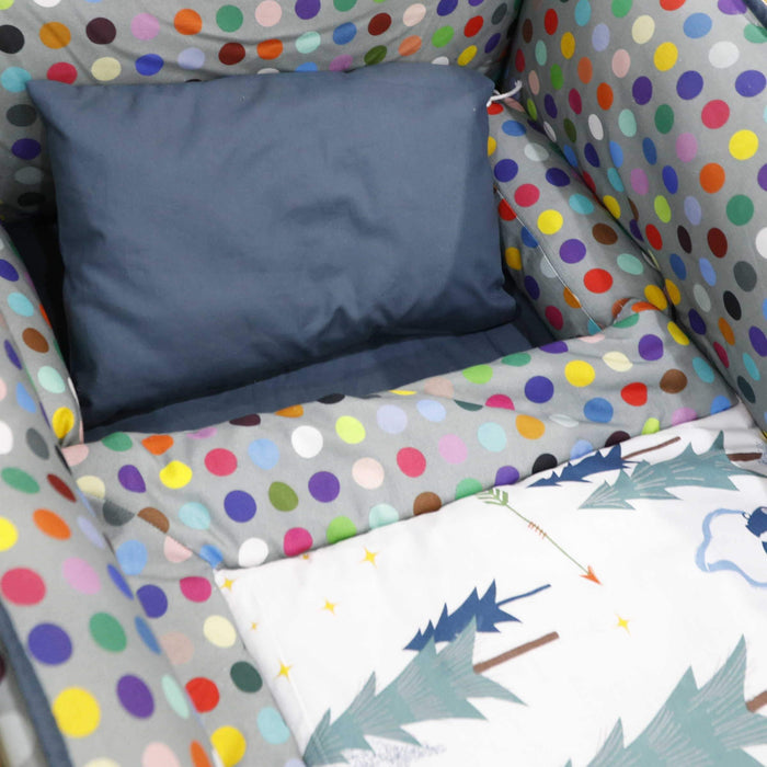 ultrasoft warm bear in the forest baby cot set