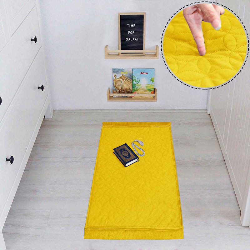 luxury velvet embossed kids prayer mat