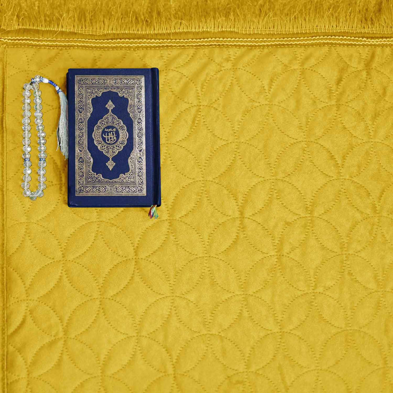 luxury velvet embossed kids prayer mat