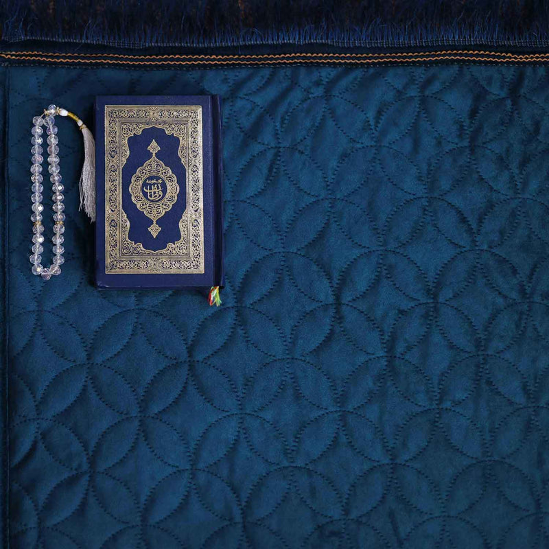 luxury velvet embossed kids prayer mat