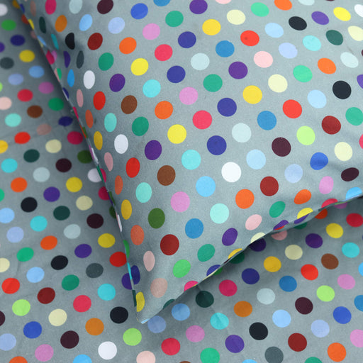 multi dots cotton single bedsheet