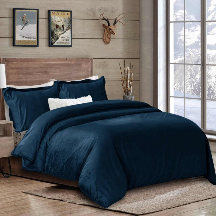 luxury filled velvet comforter set