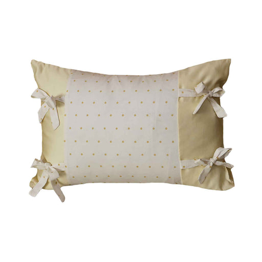 cream yellow bow single bedsheet