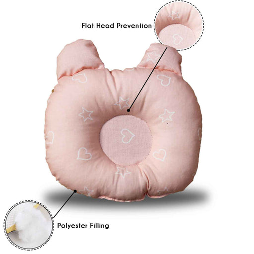 peach heart head shaping cushion
