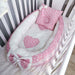 white heart baby snuggle bed