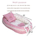 white heart baby snuggle bed