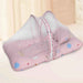 pink clouds mosquito net bed