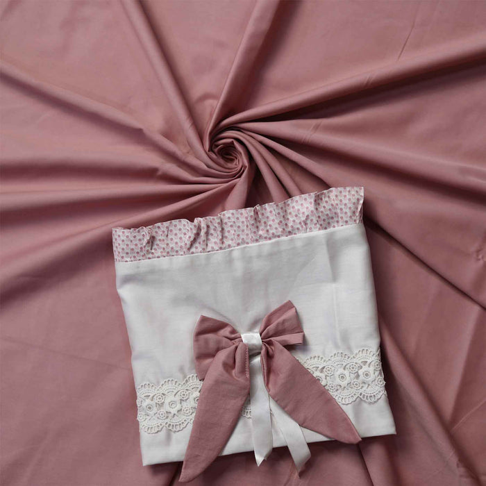 bow pink ruffle single bedsheet