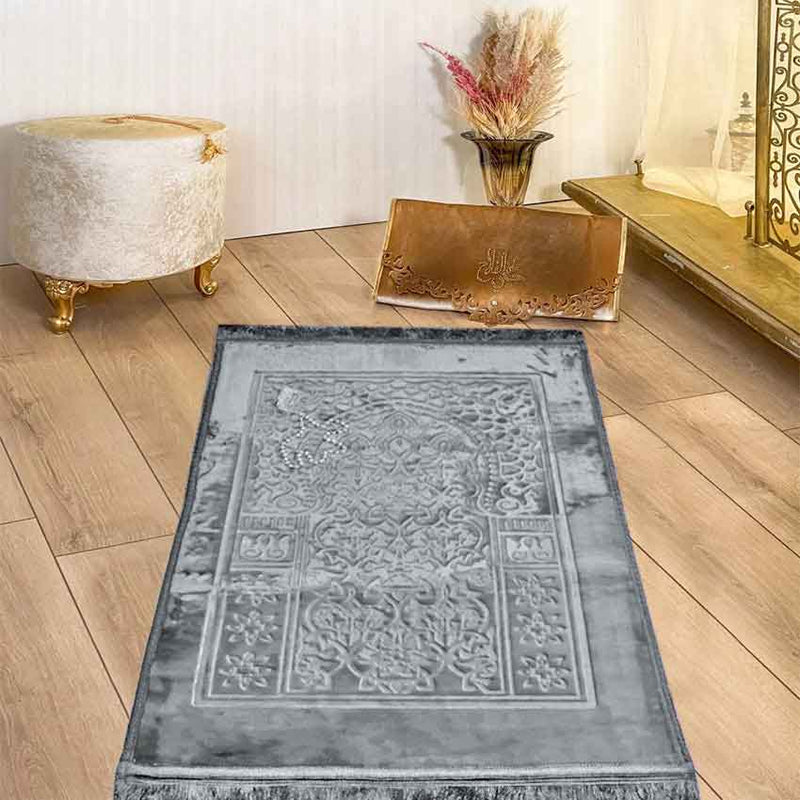 premium heatpress mehrab embossed prayer mat 1