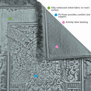 premium heatpress mehrab embossed prayer mat 1