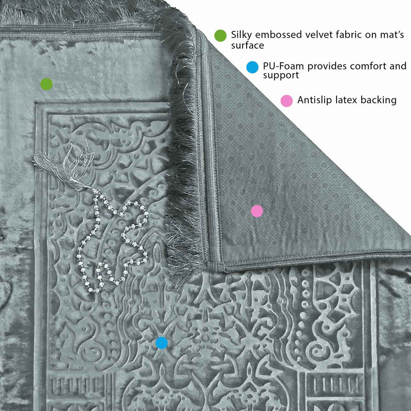 premium heatpress mehrab embossed prayer mat 1