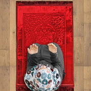 premium heatpress mehrab embossed prayer mat 1