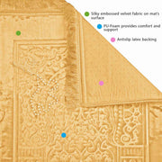 premium heatpress mehrab embossed prayer mat 1