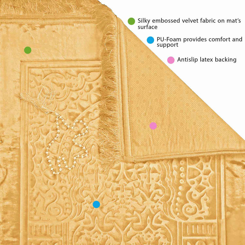 premium heatpress mehrab embossed prayer mat 1