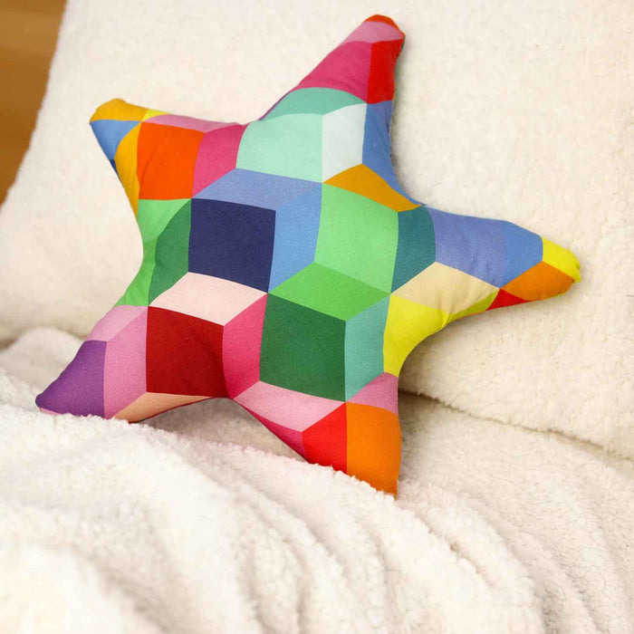 printed star baby cushion