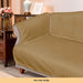 polar fleece embossed sofa cover camel
