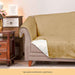 polar fleece embossed sofa cover camel