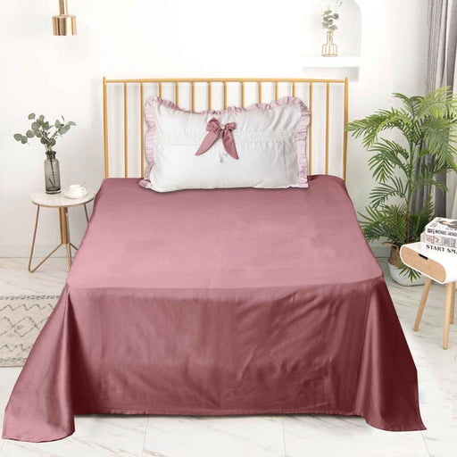 bow pink ruffle single bedsheet